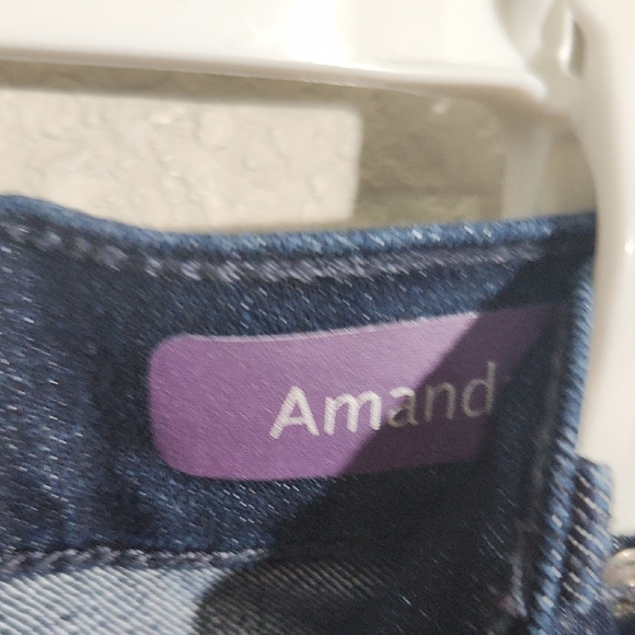 Gloria Vanderbilt Jeans Amanda 12 LONG Dark Wadh Blue High Rise - Picture 3 of 10